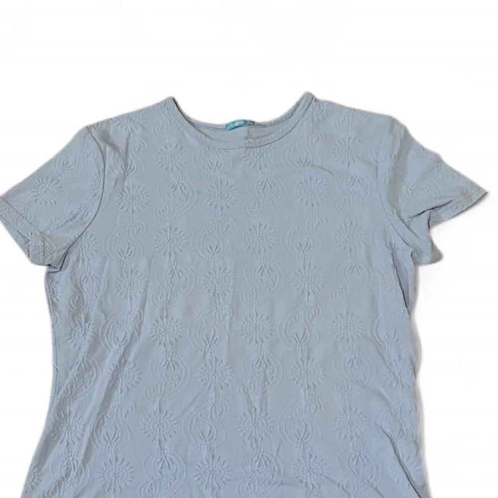 J. McLaughlin top, size XL. Light blue with short sleeves. - Picture 6 of 8